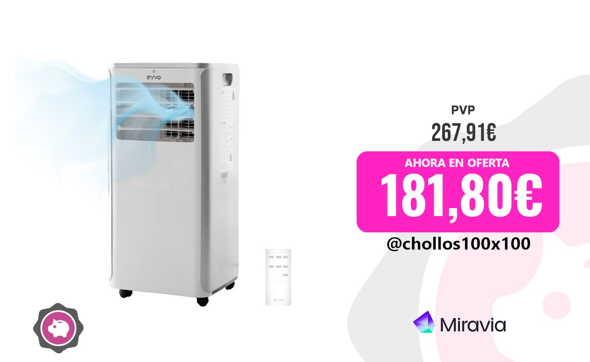 Portátil Acondicionado Evvo Aire Acondicionado Portatil 3 In 1 Clima P9, Sil