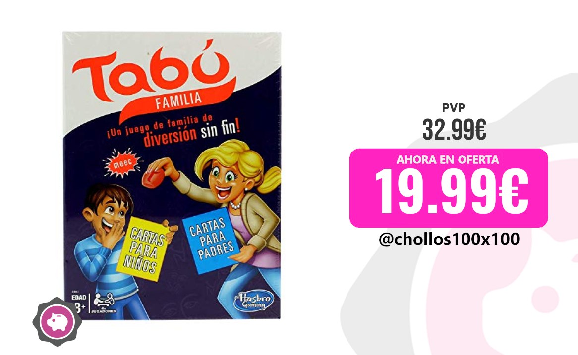 Juego Taboo Hasbro Gaming- Taboo Familia Juego De Mesa, Multicolor (E