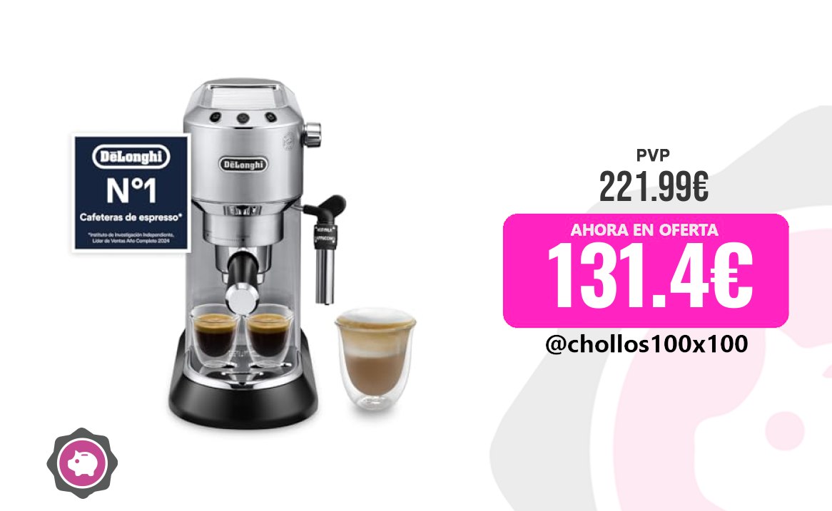 Cafetera De'longhi De'longhi Dedica - Cafetera De Bomba De Acero Inoxi