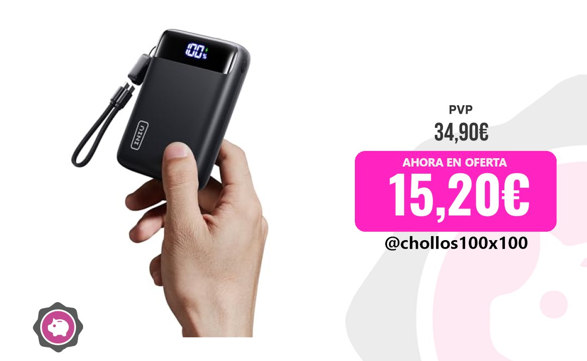 Iniu Powerbank Iniu Power Bank, Ultrapequeño 20000Mah 22,5W Car