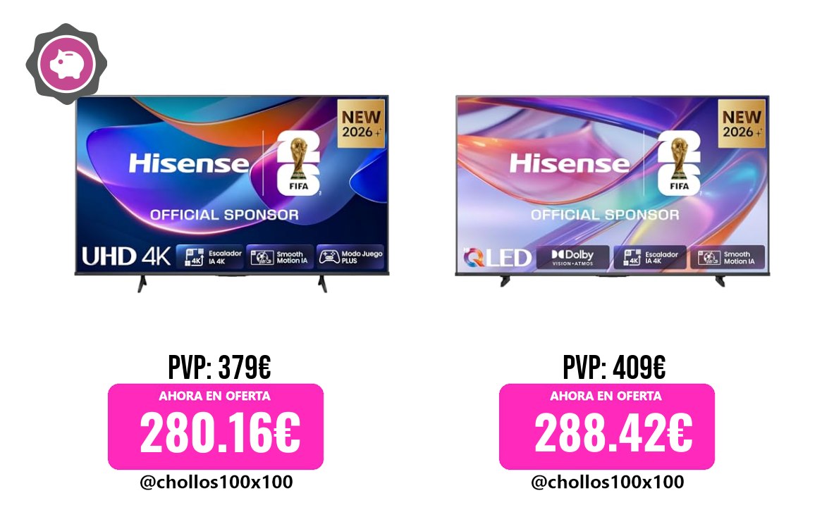 Chollazos Hisense Hisense 50A6S - UHD 4K Smart TV 50 Pulgadas, Escalador Ia 4K, Smooth Mo