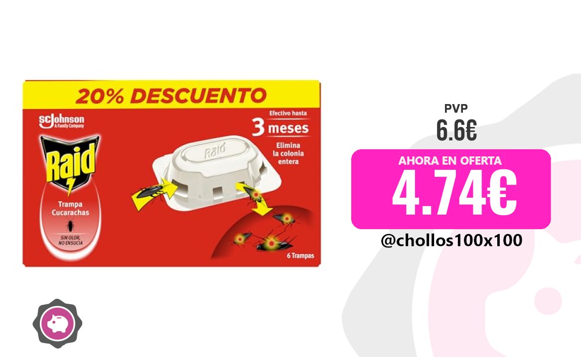 Cebos Anticucarachas Raid Cebos Anticucarachas, Trampa Para Elimina