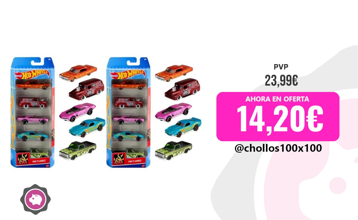 Hot Wheels Hot Wheels - Paquete De 5 Autos A Escala 1:64, Regalo Para