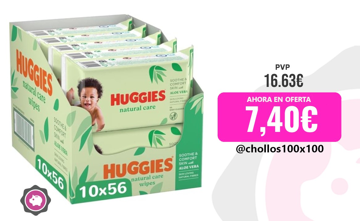 Huggies Wipes Huggies Natural Care Toallitas Para Bebé, Aloe Vera