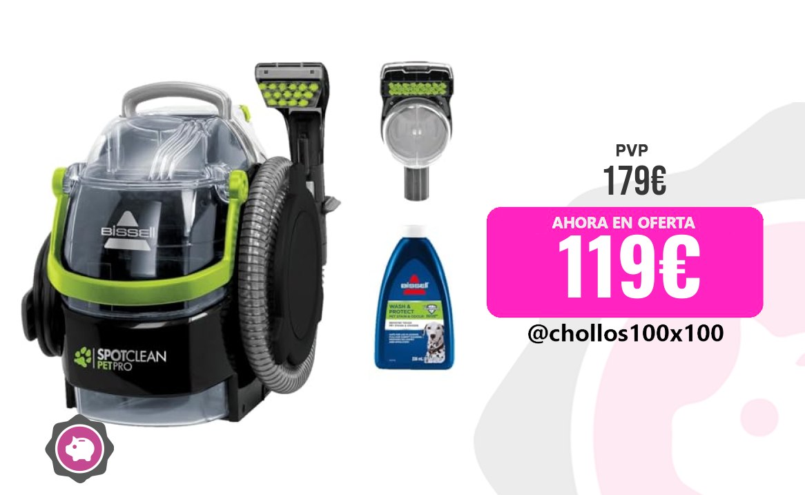 Cuponazo Bissell Spotclean Pet Pro, Aspiradora De Agua Tapicería, Lava Aspirad