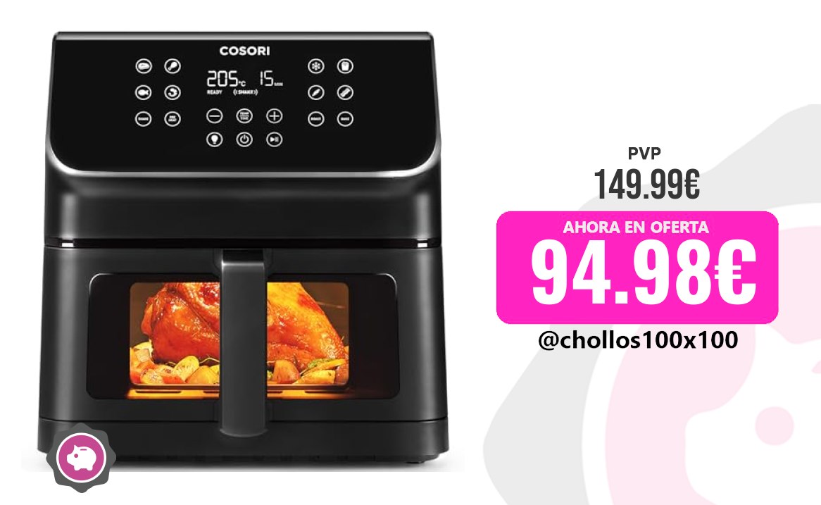 Freidora Práctica Cosori Freidora De Aire Práctica 6,2L Con Ventana