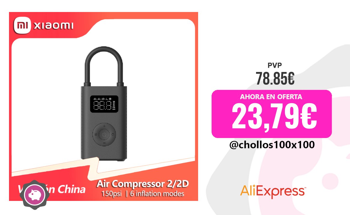 Compresor Portátil Xiaomi Compresor De Aire Portátil 2/2D, Inflador De Neu