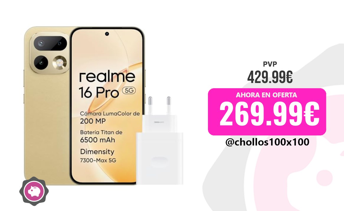 Realme Pro Realme 16 Pro 5G Smartphone, 8Gb+256Gb, Pantalla Amol