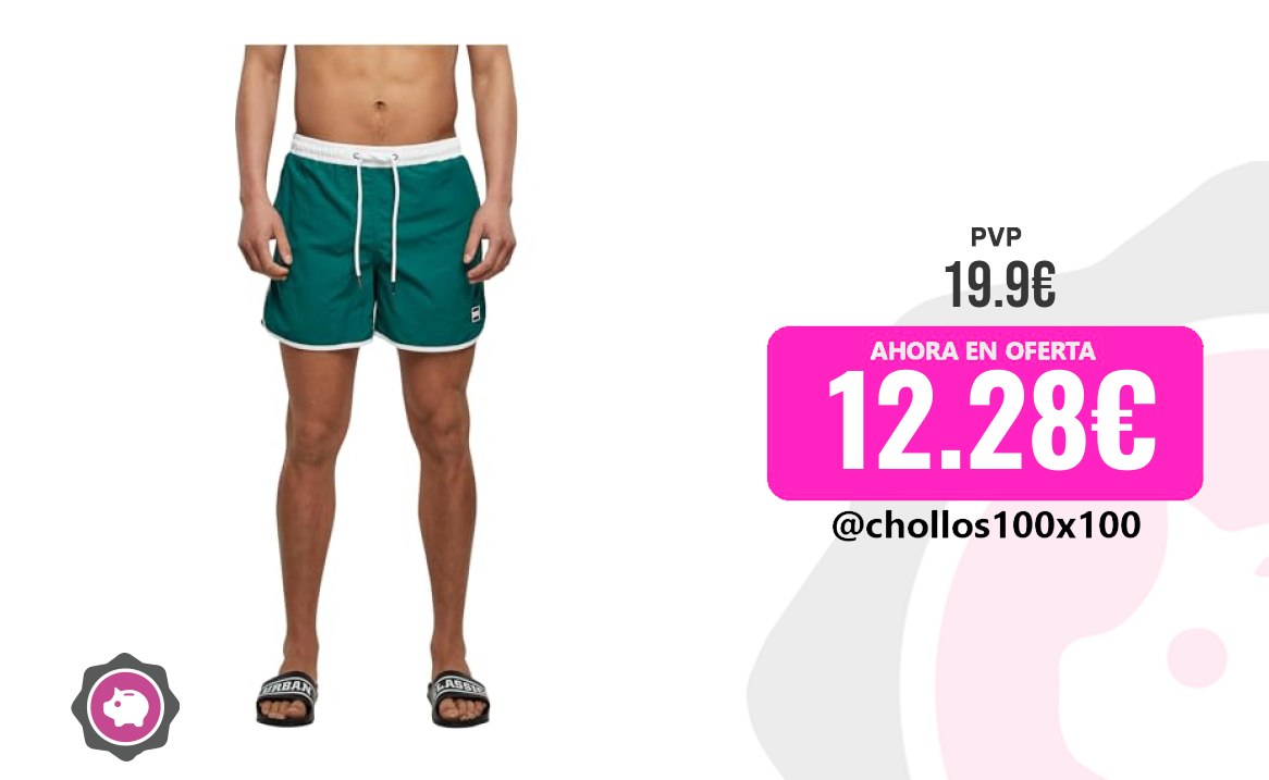 Bañador Retro Urban Classics Bañador Para Hombre Estilo Retro, Bermuda