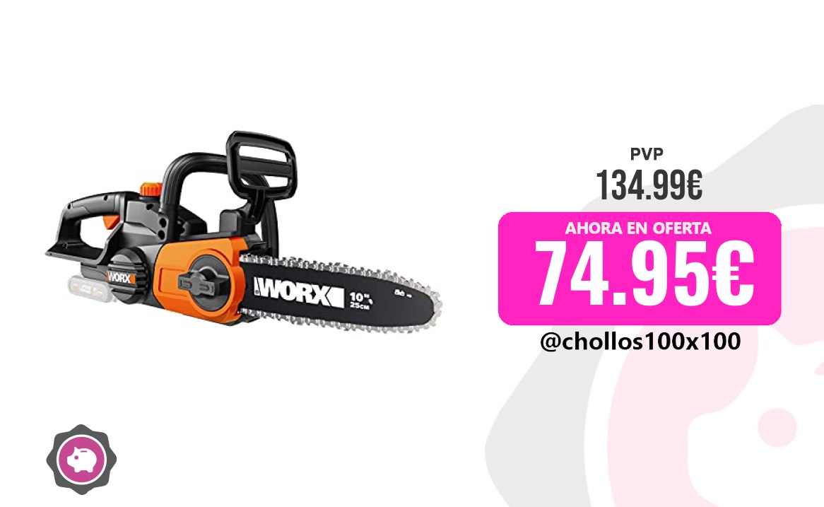 Motosierra Eléctrica Del Hogar Worx Wg322E.9 Motosierra A Batería 20