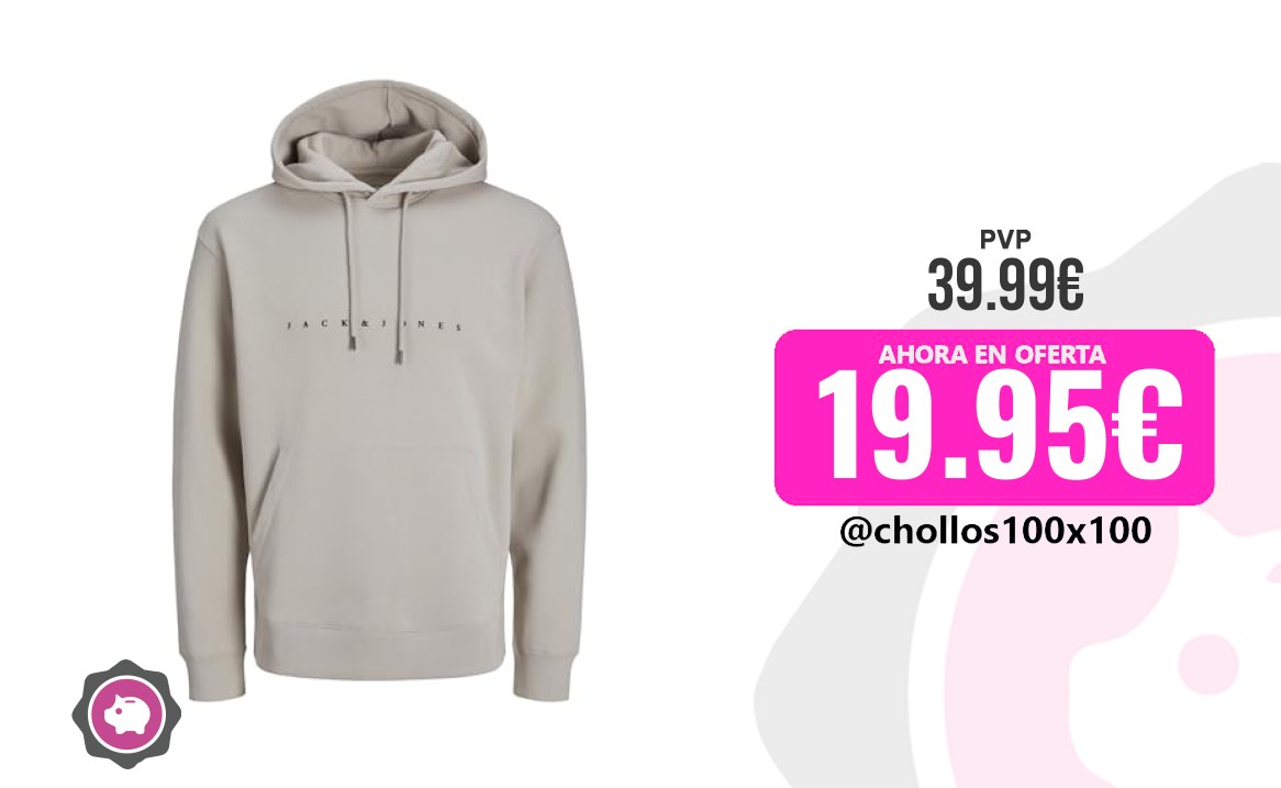 Sudadera Hombre Jack & Jones Jjestar Jj Sweat Hood Noos, Sudadera Con Ca