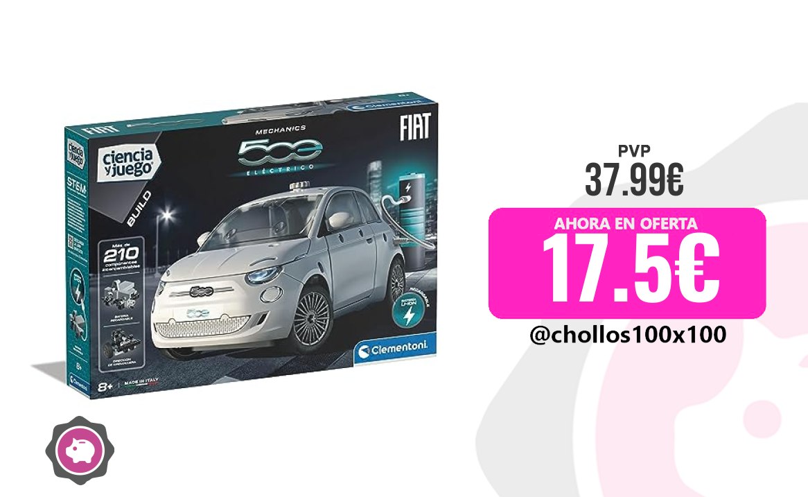 Coche Fiat Clementoni - Coche Fiat 500 - Eléctrico Con Motor - Juego