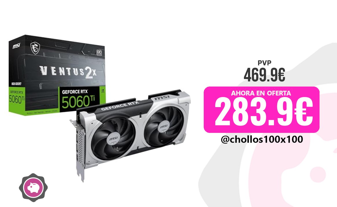 Msi RTX Personal Msi Geforce RTX 5060 Ti 8G Ventus 2X Oc Plus Tarje