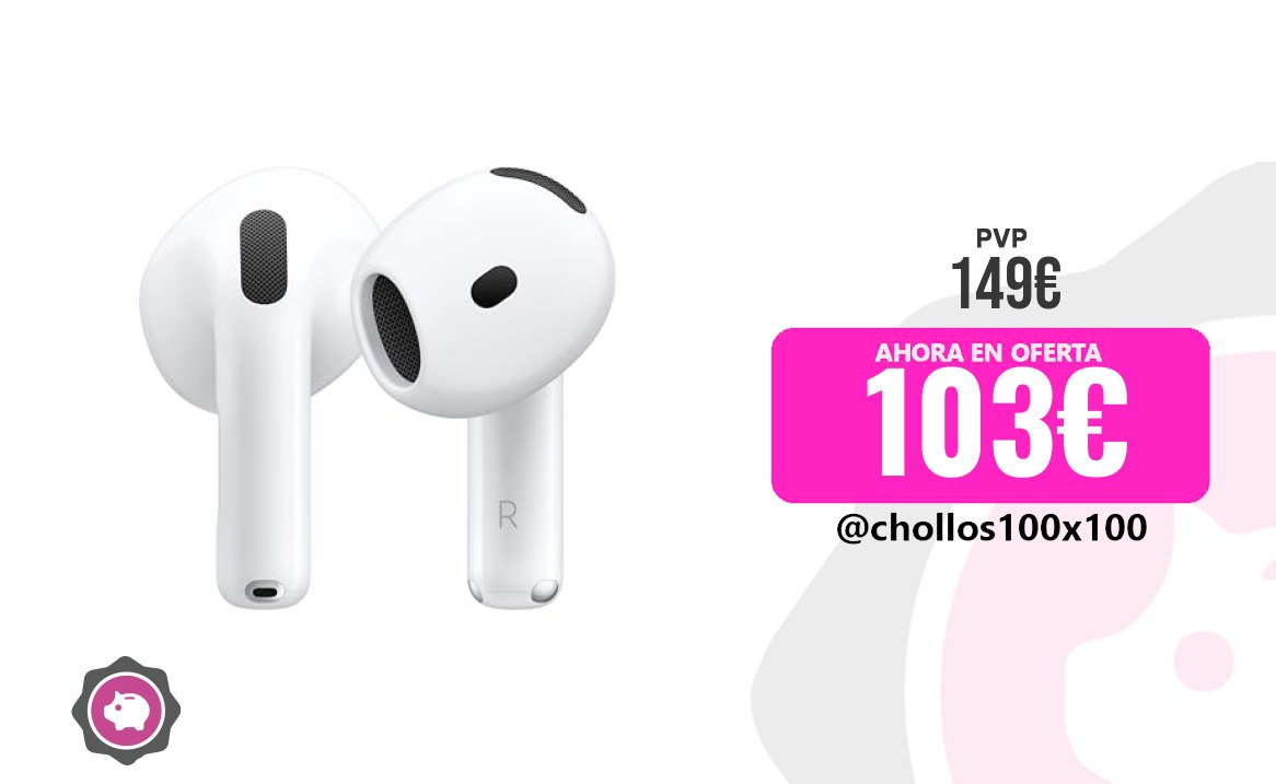 Airpods Inalámbricos Apple Airpods 4, Auriculares Inalámbricos