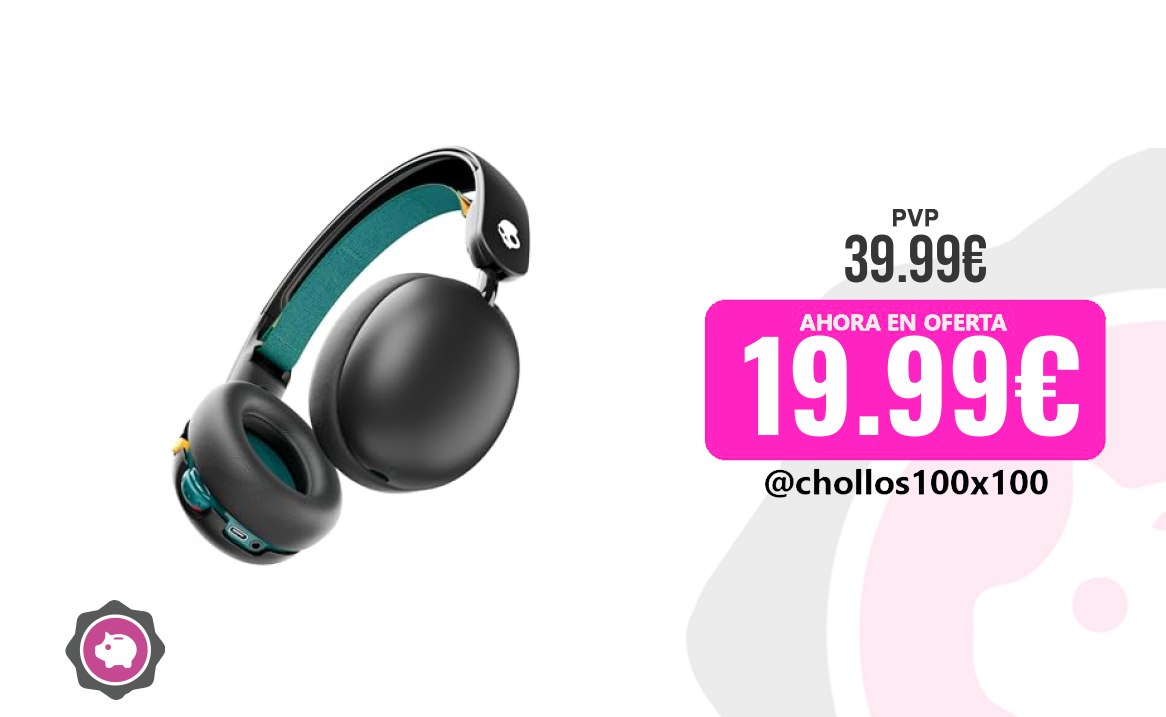 Cascos Inalámbricos Skullcandy Grom Cascos Over-Ear Inalámbric
