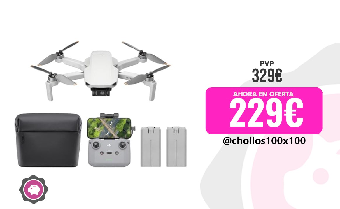Dron Mini Pack Dji Mini 4K Con Cámara, Dron Con Cámara 4K UHD, Meno