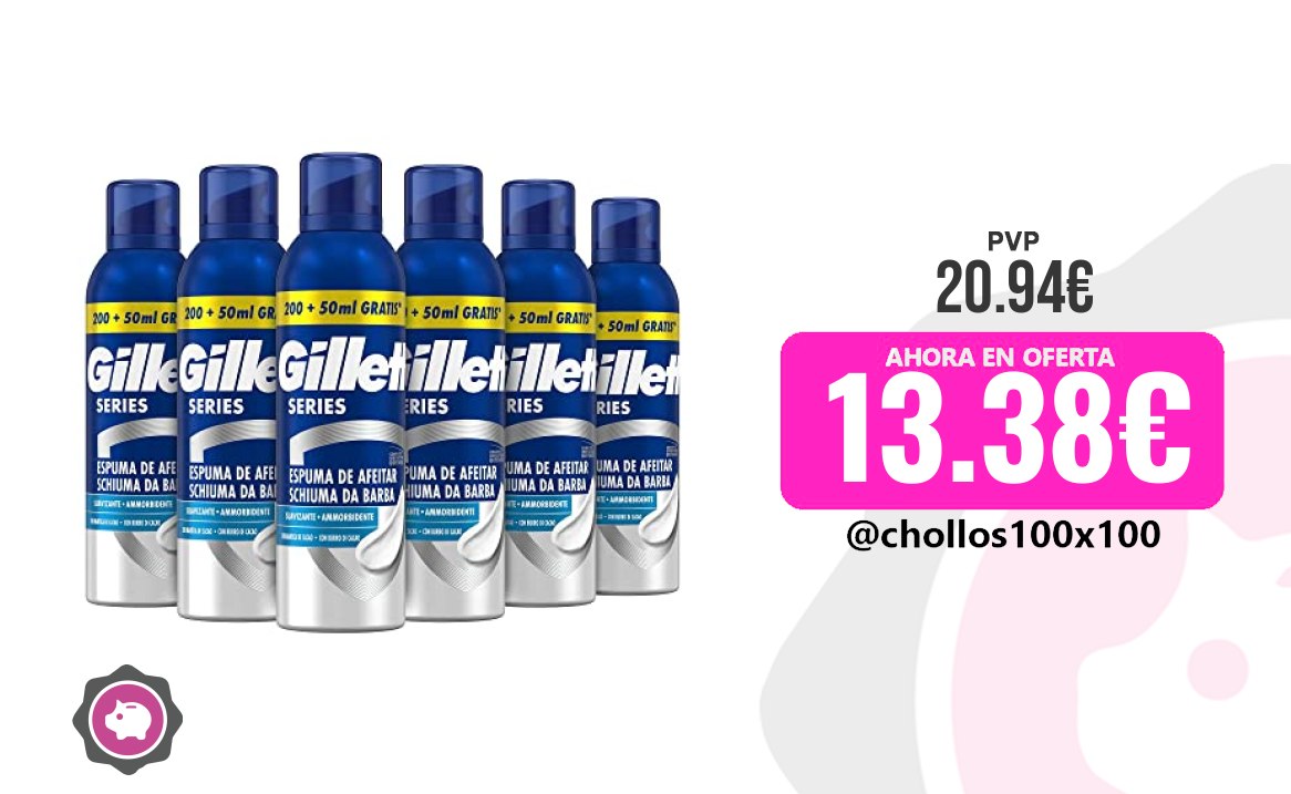Espuma Afeitar Gillette Series Espuma De Afeitar Suavizante Con Man