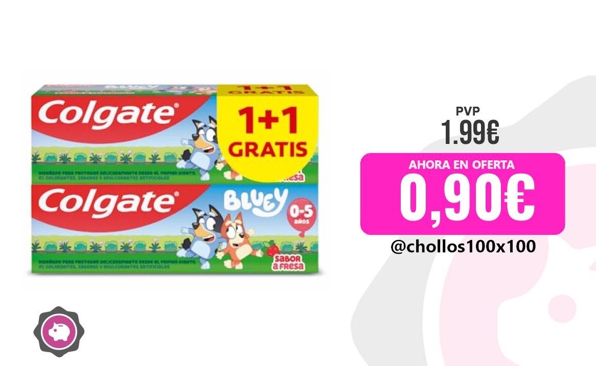 Colgate Kids Colgate Kids Bluey Pasta Sabor Fresa 0-5 Años Pack 2