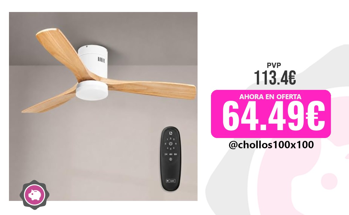 Ventilador Energy M Mimotec - Ventilador Techo Energy Con Luz LED Regula