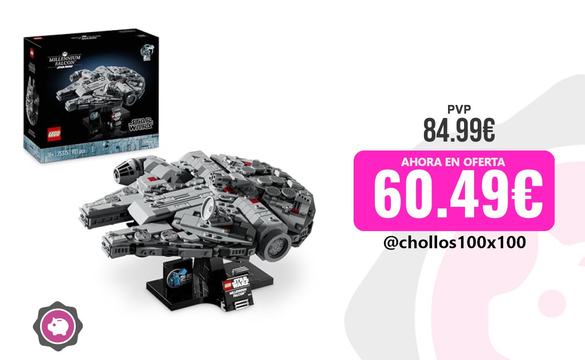 Halcón Milenario Lego Star Wars 75375 Halcón Milenario -Maqueta Par