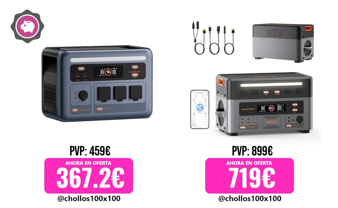 Chollazos Oscal Powermax 1800Se Estación De Energía Portátil, 1024Wh Lifepo4, 1800W Ca