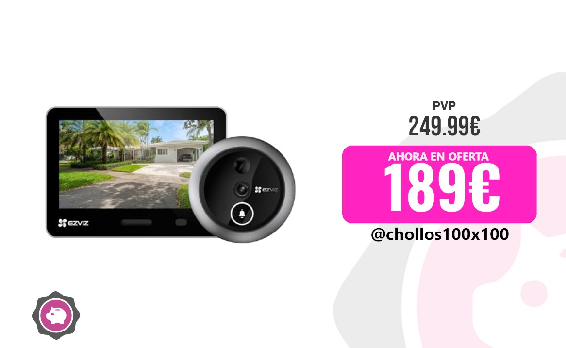 Mirilla Digital Del Hogar Ezviz Ep4 Mirilla Digital Wifi 4K Para Puert