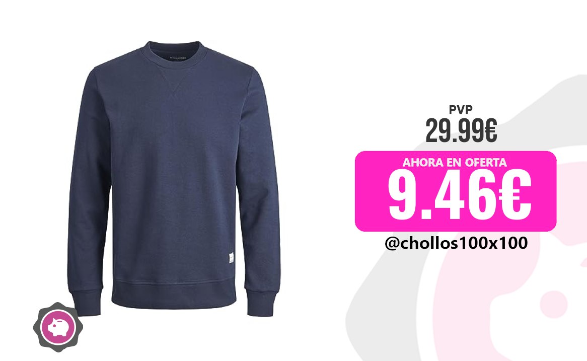 Sudadera Marino Jack & Jones Jjebasic Sweat Crew Neck Noos Sudadera, Mar