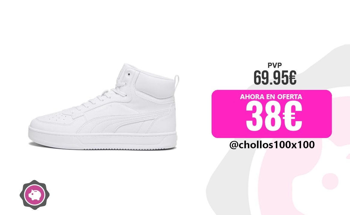 Zapatillas Puma Puma Unisex Caven 2.0 Mid Zapatillas, Puma White Puma
