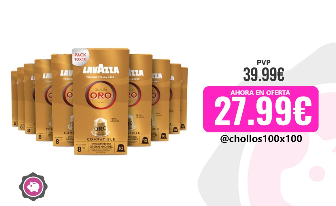 Café Lavazza *Lavazza, Qualità Oro, 100 Cápsulas De Café Comp