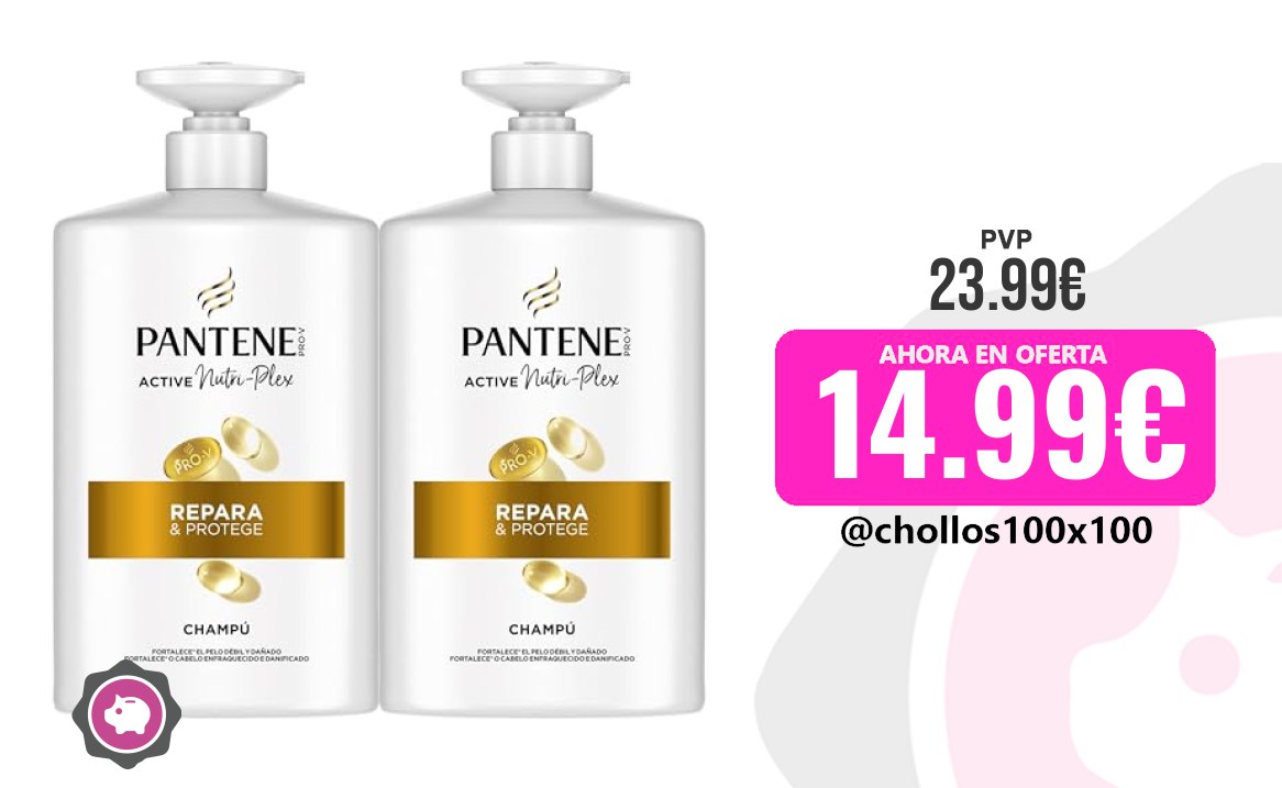 Champú Pantene Pantene Pro-V Repara Y Protege Champú 2X1000Ml, Disp