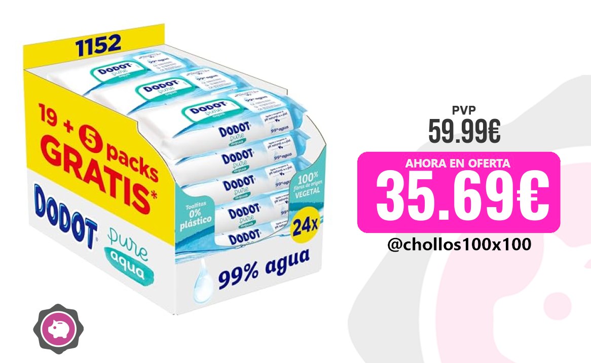 Toallitas Dodot Dodot Toallitas Pure Aqua Para Bebé,1152 Toallitas