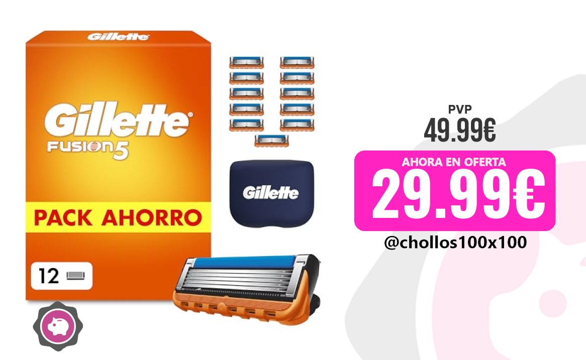 Cuchillas Gillette Gillette Fusion5 Cuchillas De Afeitar Hombre, Pa
