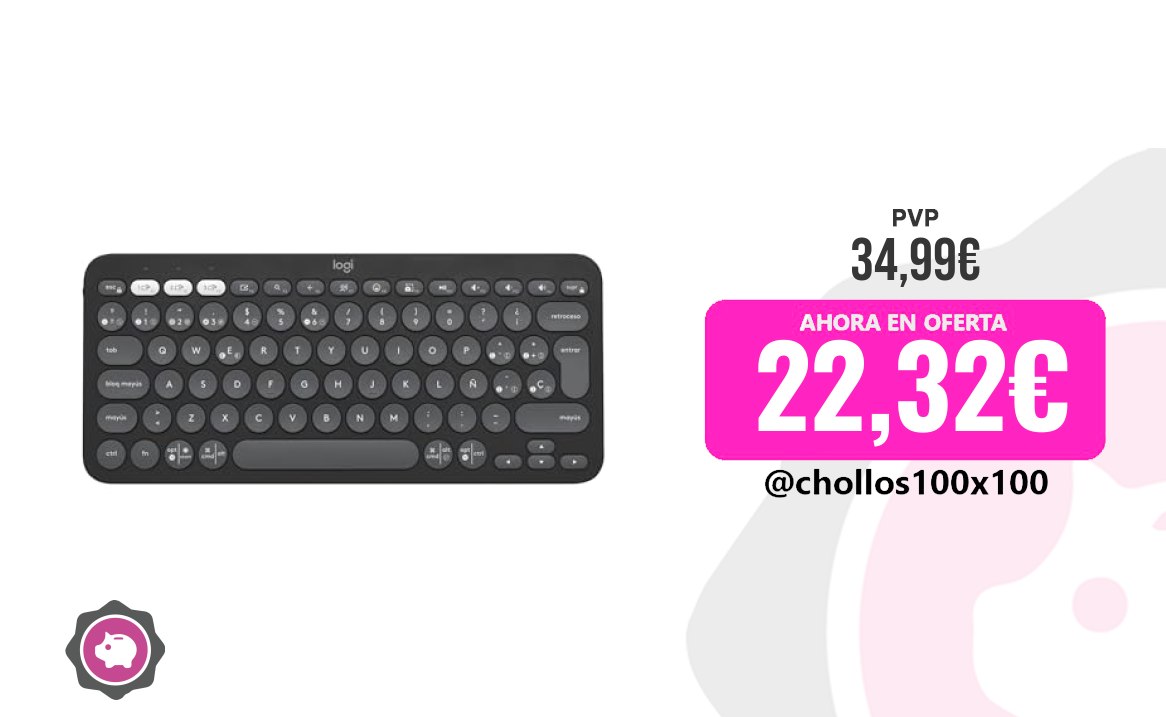Logitech Pebble Personal Logitech Pebble Keys 2 K380S, Teclado Blue