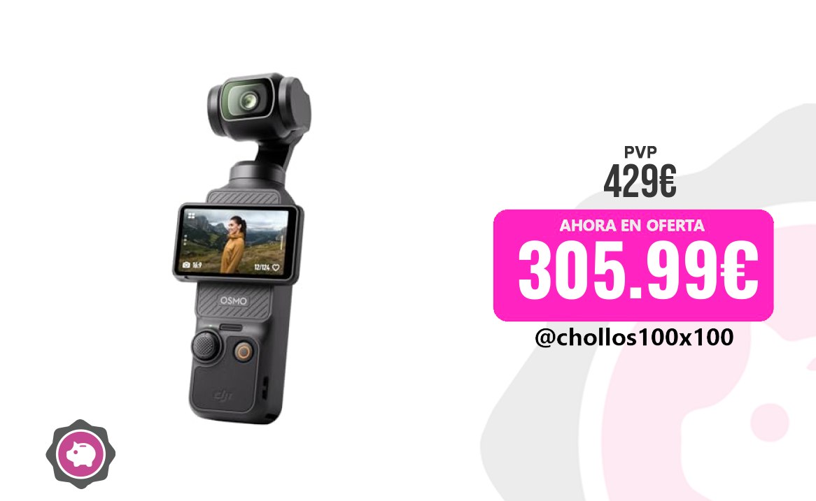 Cámara Compacta Dji Osmo Pocket 3, Cámara Con Cmos 1'' Y Vídeo 4K/
