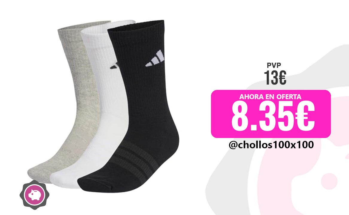 Calcetines Deportivos Adidas Unisex Adulto Cushioned Sportswear Crew