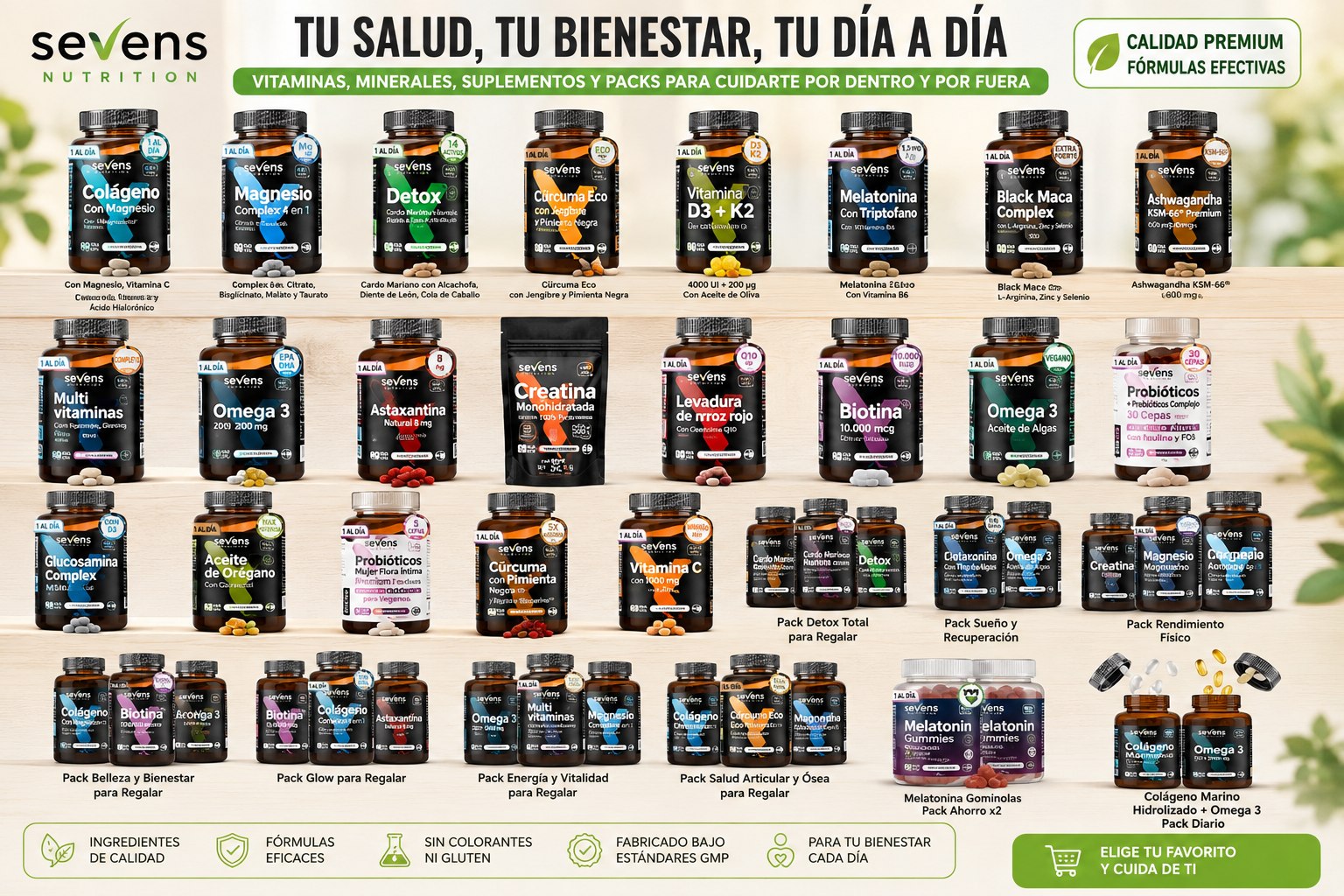 Sevens Nutrition.   Gran Promo En Amazon Donde Nos Podemos Llevar Un 7% De