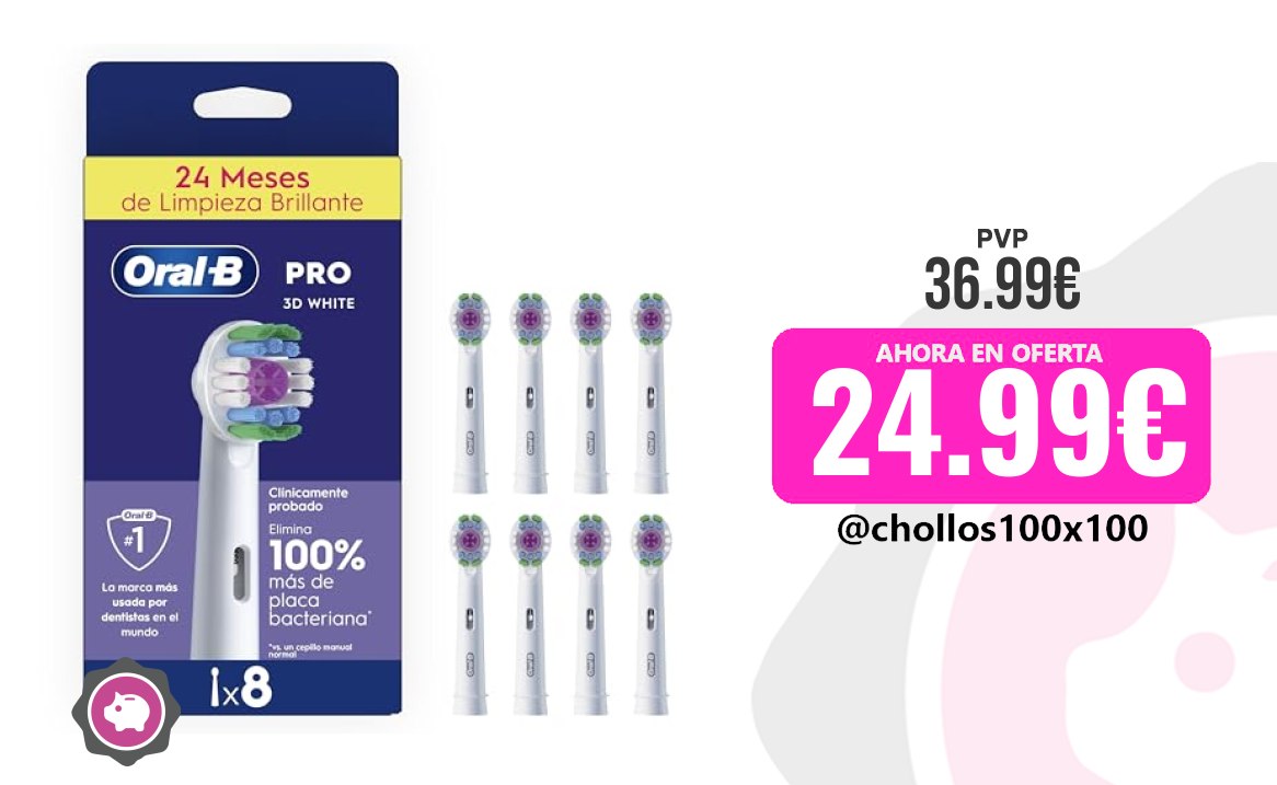 Cabezales Recambio Para El Cuidado Personal Oral-B 3D White Cabezale