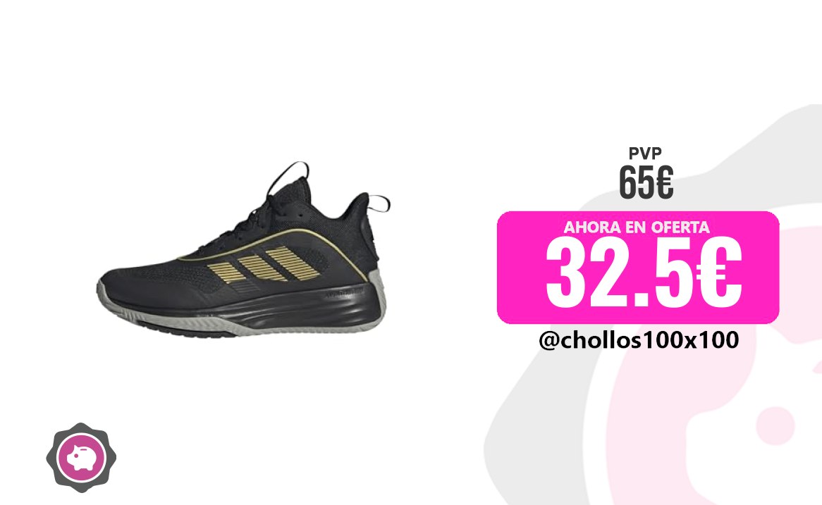 Adidas Hombre Adidas Hombre Own The Game 3 Shoes, Core Black/Gold Met