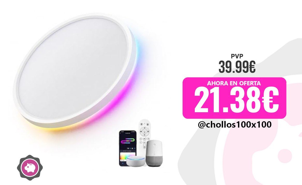 Luminex Designs Luminexdesigns Plafón LED Inteligente 24W Regulable Con