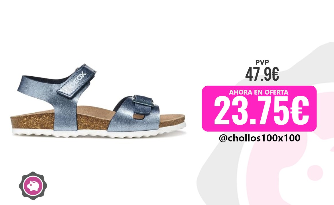 Geox Adriel Geox J Adriel Girl C, Sandalias Niñas, Avio, 34 Eu S