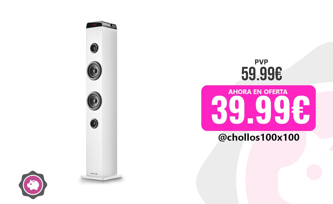 Sky Charm Ngs Sky Charm Pro White - Torre De Sonido 50W Con Blue
