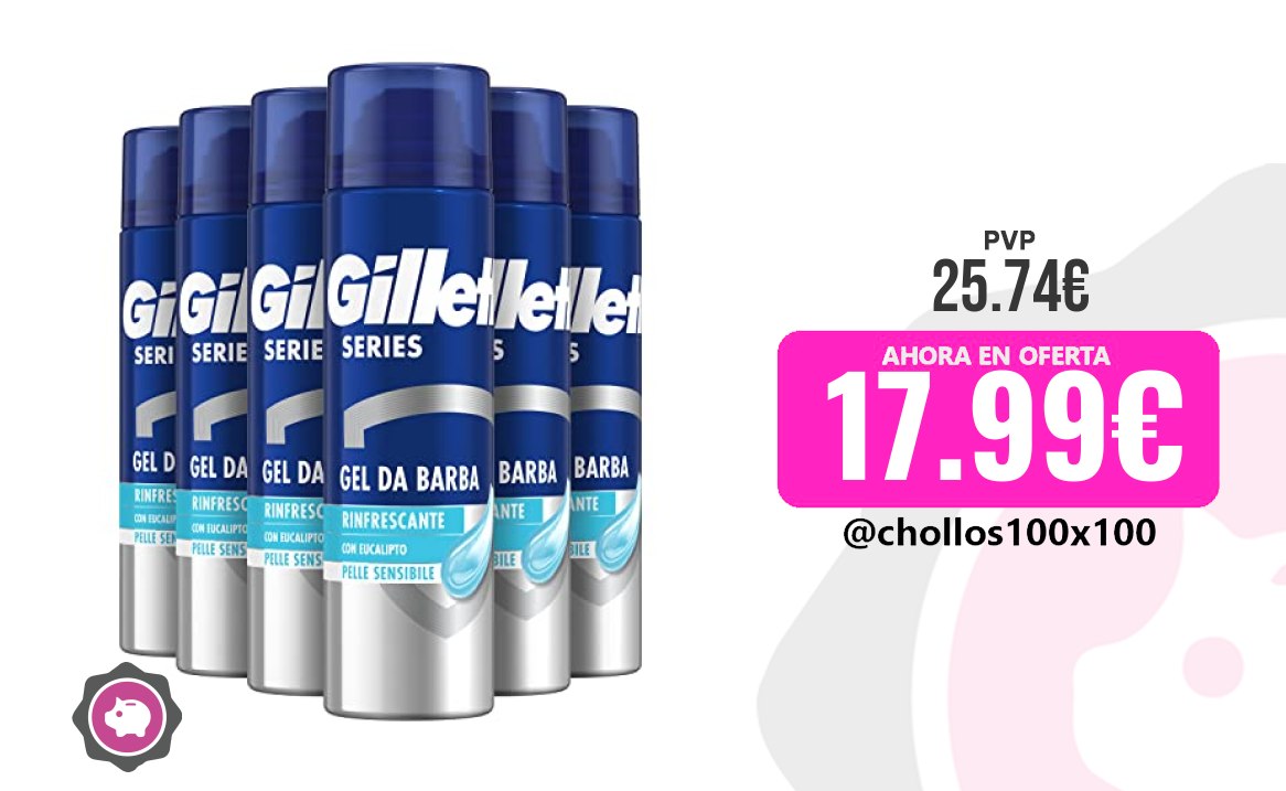 Gel Afeitar Gillette Series Gel De Afeitar Refrescante Con Eucalipt