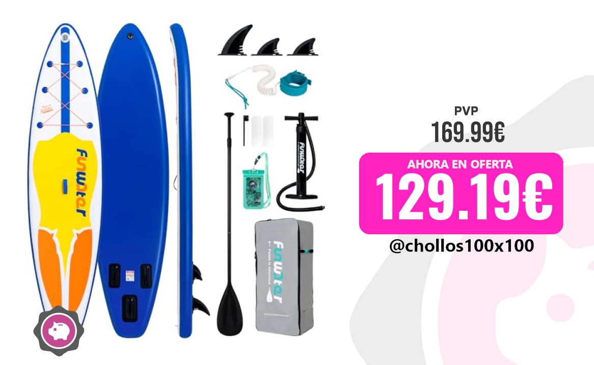 Tabla Paddle Funwater Tabla De Paddle Inflable Con Mochila, Bomba, B
