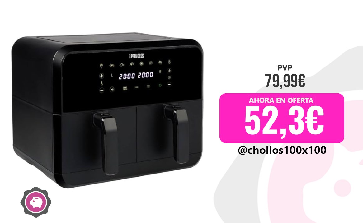 Freidora Doble Princess 01.182068.01.001 Freidora Doble 2400 W Funció