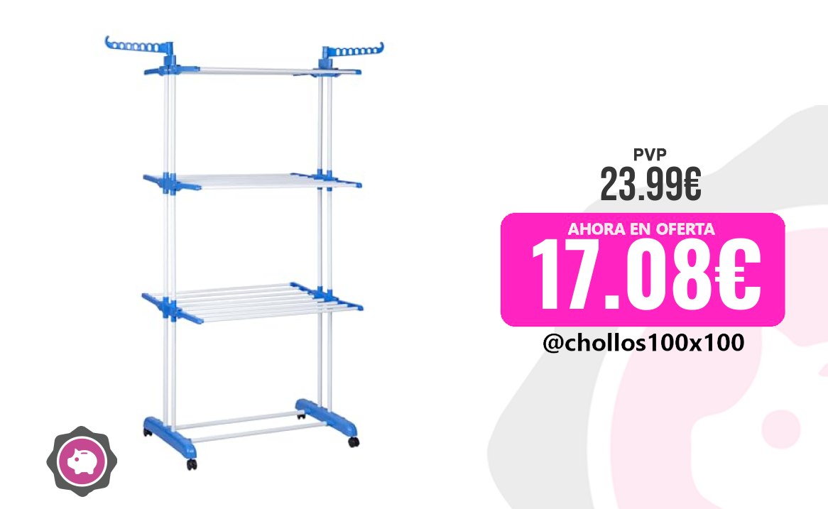 Tendedero Plegable T-Lovendo.es Tendedero Vertical Plegable De Alta Capa