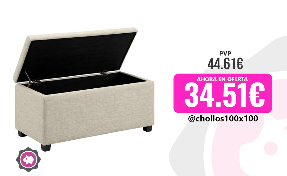 Banco Otomano Amazon Basics Banco Otomano Tapizado, Rectangular, Idea