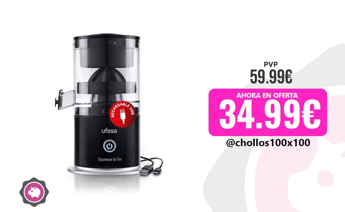 Exprimidor Portátil Ufesa Squeeze & Go, Exprimidor Electrico De Ctric