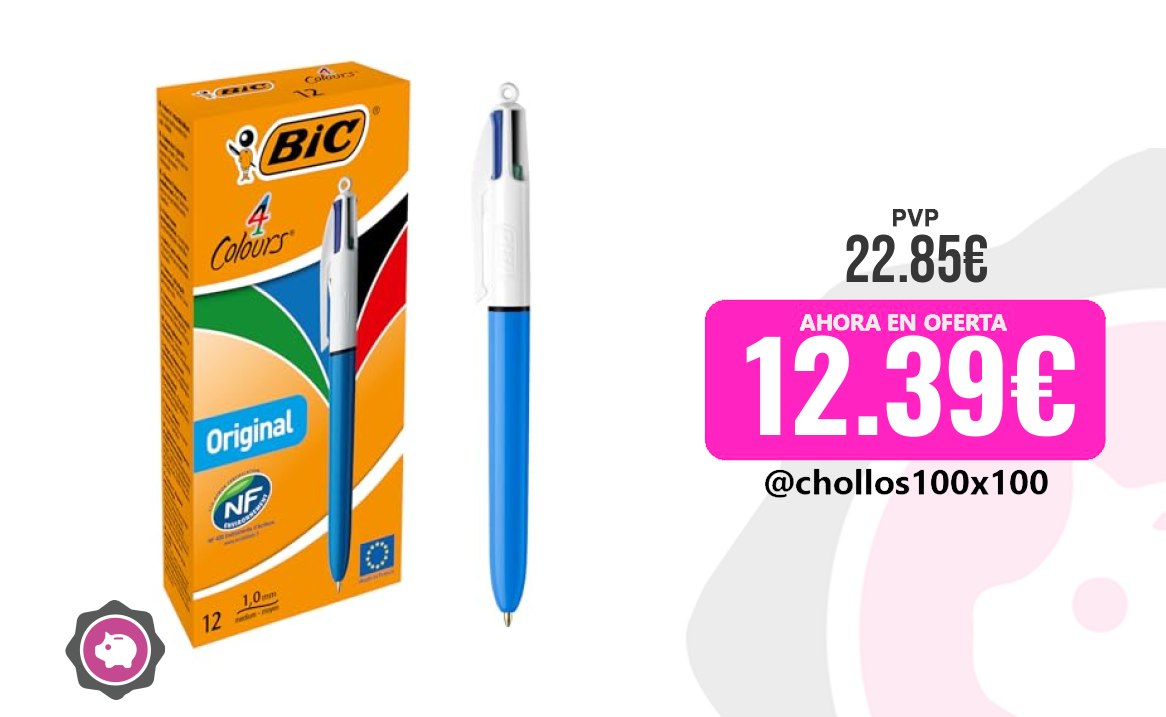 Bic 4Colores De Oficina Bolígrafos Bic 4 Colours Original Medium, C
