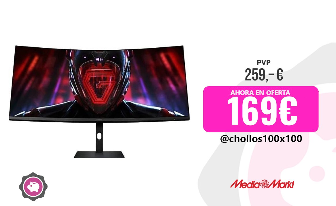 Monitor Xiaomi Monitor Gaming - Xiaomi G34, 34", Wqhd, 1 Ms, 180 Hz, Freesyn