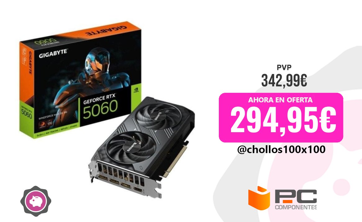 Gigabyte Rtx5060 Tarjeta Gráfica Gigabyte Geforce RTX 5060 Windforce Max